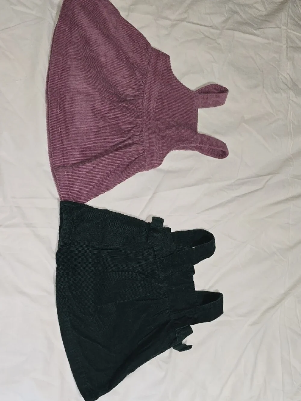 Carter's Corduroy Overall Skirts in Plum and Black